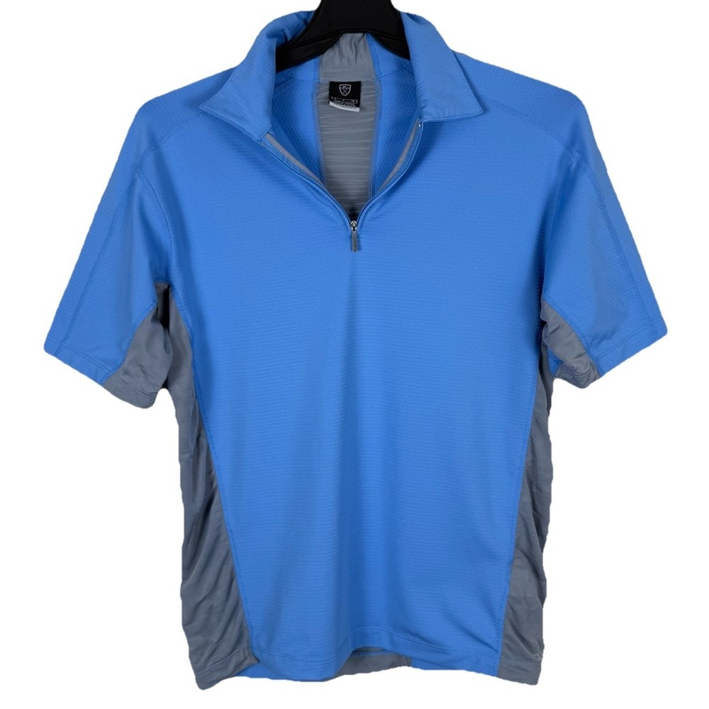 Nike Sphere React‎ 1/4 Zip Polo Shirt Men's Small Blue Golf Performance Y2K